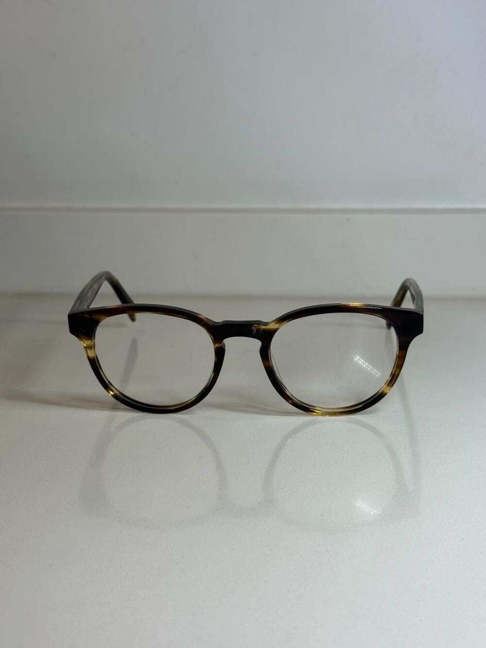 Warby Parker Percey 256 Eyeglasses in Tortoise Striped Sassafras 48-20-140 - Picture 2 of 9